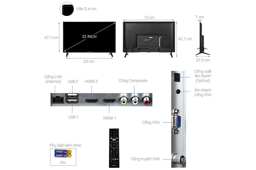 Internet Tivi Casper 32 inch 32HX6200_l12
