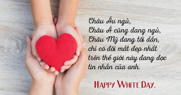 Lời chúc ngày Valentine Trắng 14/3 hay, ý nghĩa nhất